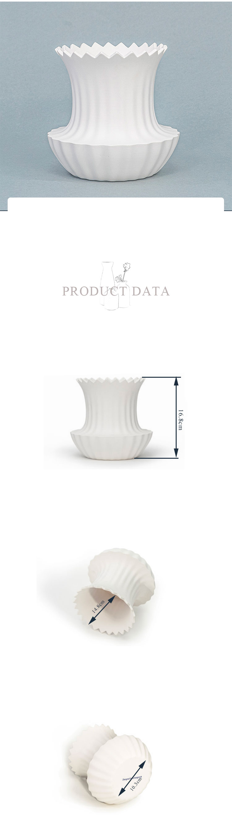 Jellyfish shape ceramic vase (2)