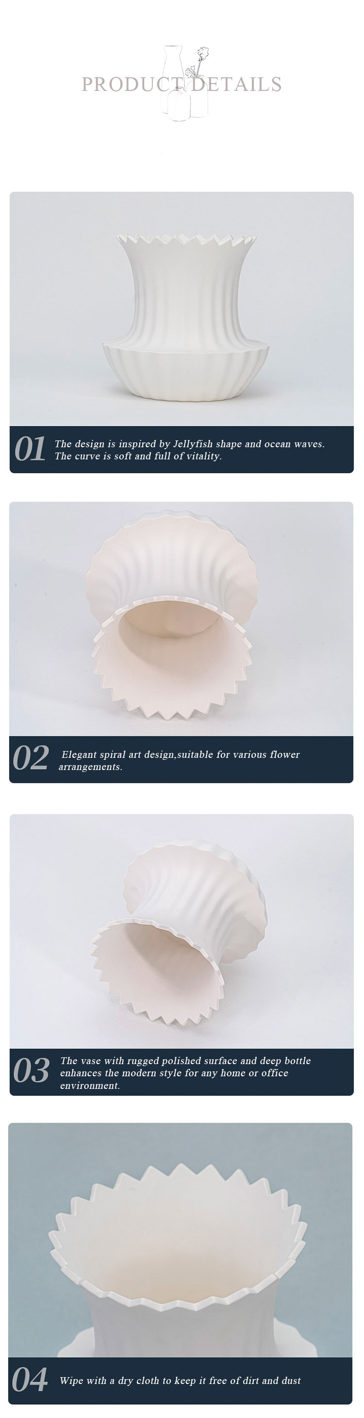 Jellyfish shape ceramic vase (3)