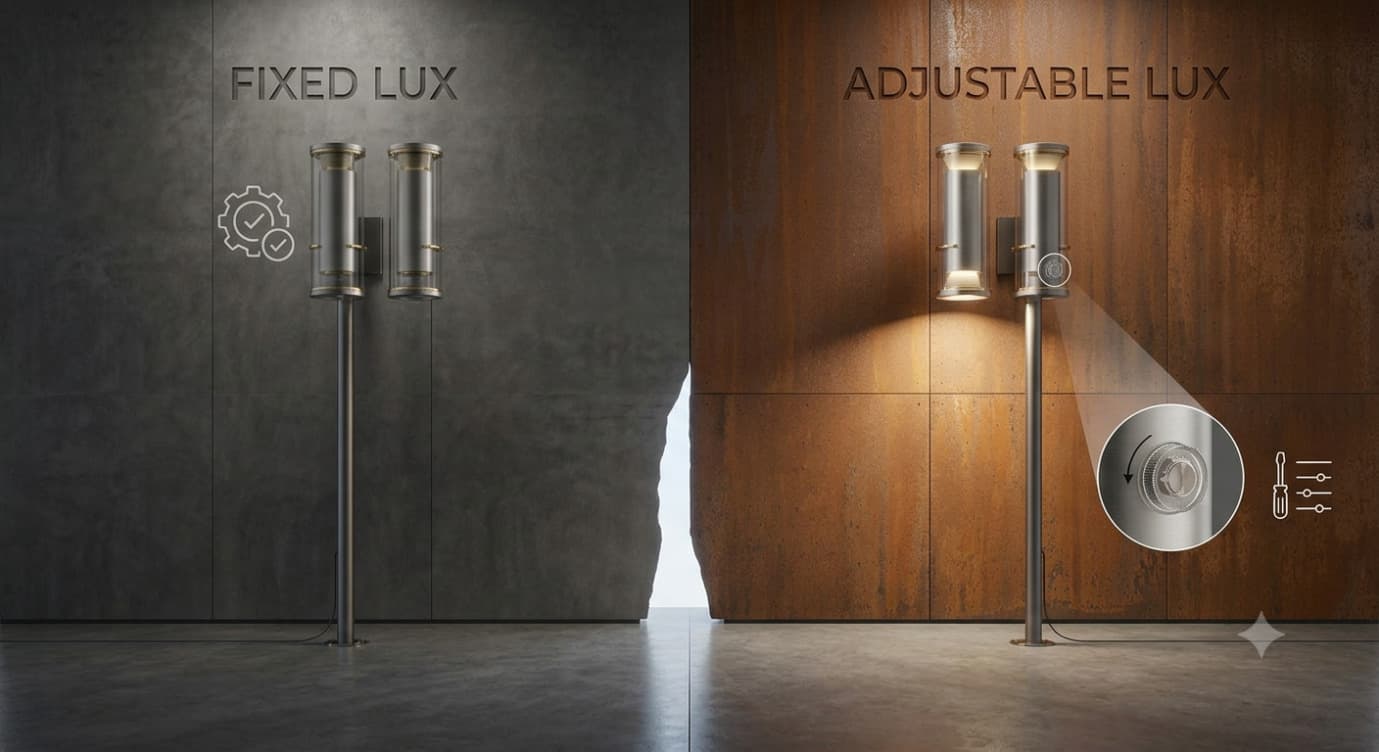 fix lux & adjustable lux in photocell