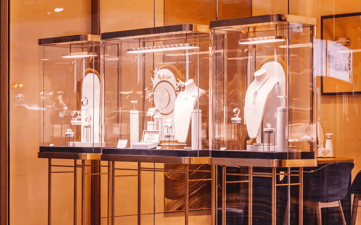 jewelry display showcase lighting