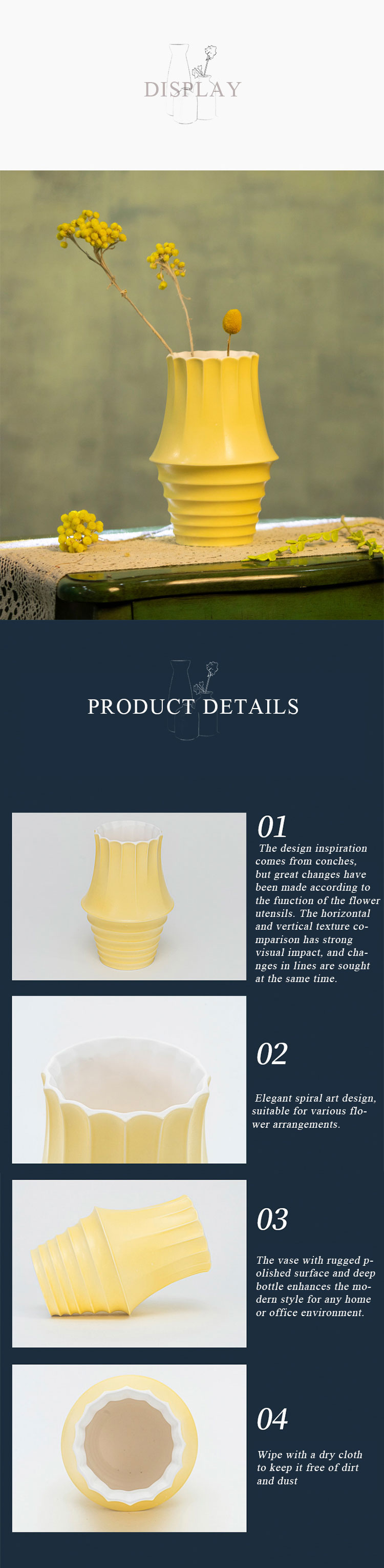 yellow ceramic vase (3)